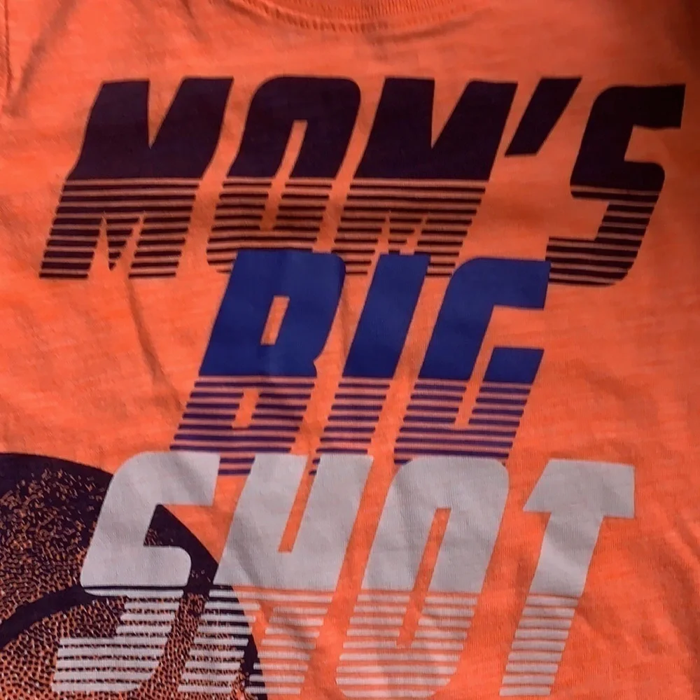 Carter’s Mom Big Shot Neon Orange Graphic T-shirt unisex kids 3T toddler